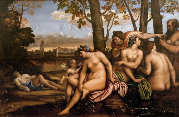 The Death of Adonis by the Italian painter, Sebastiano del Piombo (c. 1485-1547), oil on canvas,1512