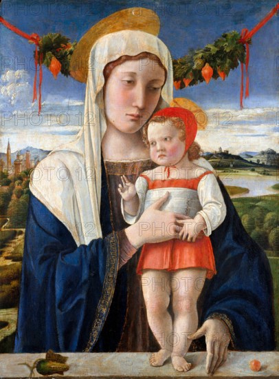 Madonna and Child by Giovanni Bellini (c.1435-1516), tempera oil and gold on wood, c. 1470