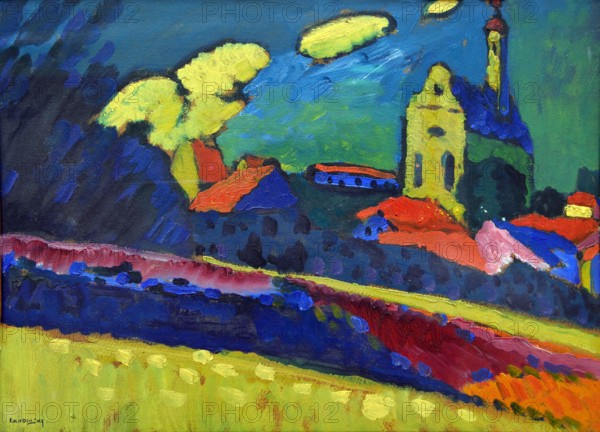 Landscape with Church 1909 Wassily Kandinsky 1866-1944 Russia Russian Federation