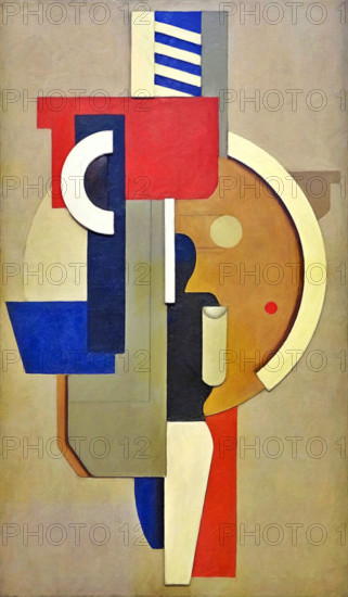 Figur und Kreissegment, 1923 (Painting) by Artist Baumeister, Willi (1889-1955) German.