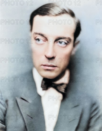 Buster Keaton (MGM, Late 1920s). Colorized Portrait Photo