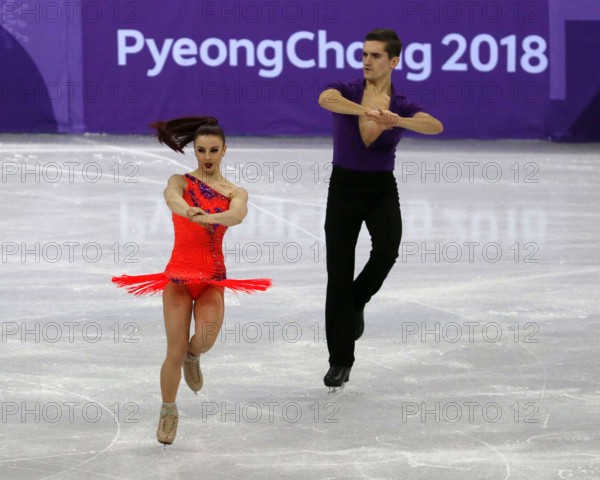 February 11, 2018 - Pyeongchang, KOREA - Marie-Jade Lauriault and Romain Le Gac (FRA) during the ice dance short dance team figure skating event during the Pyeongchang 2018 Olympic Winter Games at Gangneung Ice Arena. (Credit Image: © David McIntyre via ZUMA Wire)