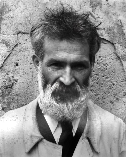 Constantin Brancusi. Portrait of the Romanian sculptor, painter and photographer, Constantin Brâncu?i (1876-1957) by Edward Steichen, 1922