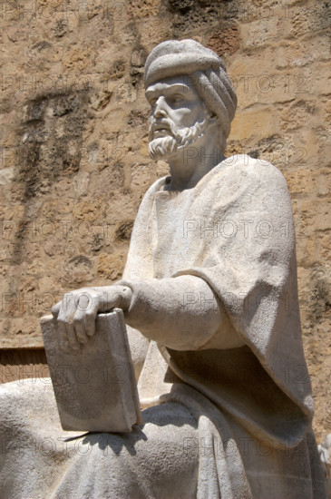 Cordoba a Avveroes Statue of Avveroes in Cordoba Andalucia Spain