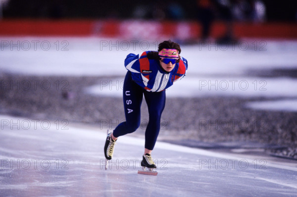 Bonnie Blair USA 1000m Gold medal winner,1992 Olympic Winter Games Albertville France
