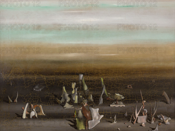 20th century  -  Nest of the Amphioxus - Yves Tanguy (1936) Philippe Sauvan-Magnet / Active Museum Oil on canvas