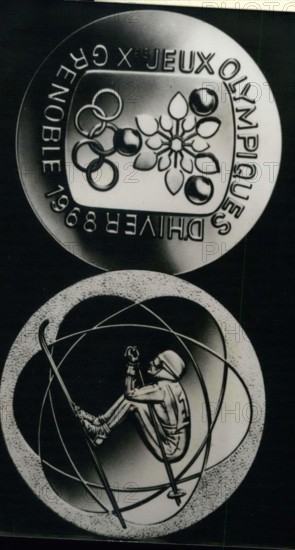 Jan. 17, 1968 - Commemorative Medal for Grenoble Winter Olympics