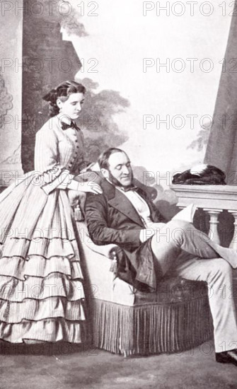 . Français : Georges Haussmann et sa fille Valentine . 19th century. Unknown 240 Georges &amp; valentine haussmann