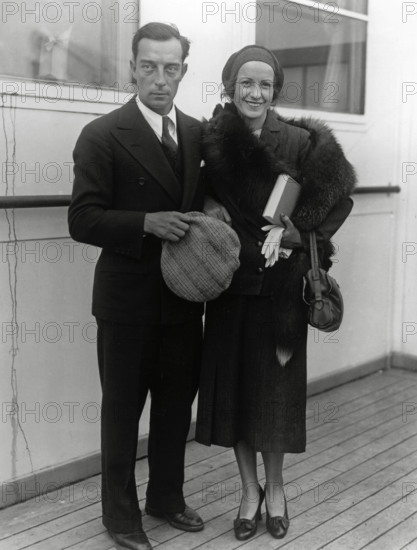Buster Keaton with his 1st wife Natalie Talmadge (1930)  File Reference # 33536 766THA  For Editorial Use Only -  All Rights Reserved