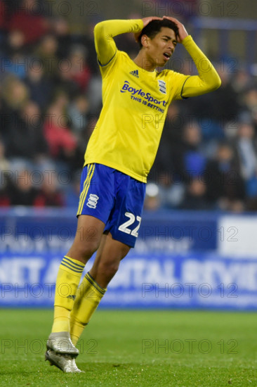 23rd November 2019, John Smith's Stadium, Huddersfield, England; Sky Bet Championship, Huddersfield Town v Birmingham City : Jude Bellingham (22) of Birmingham City rues missed chance. Credit: Dean Williams/News Images