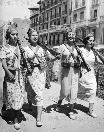 The Spanish Civil War was fought from 17 July 1936 to 1 April 1939 between the Republicans, who were loyal to the democratically elected Spanish Republic, and the Nationalists, a rebel group led by General Francisco Franco. The Nationalists prevailed, and Franco ruled Spain for the next 36 years, from 1939 until his death in 1975.  The Nationalists advanced from their strongholds in the south and west, capturing most of Spain's northern coastline in 1937. They also besieged Madrid and the area to its south and west for much of the war. Capturing large parts of Catalonia in 1938 and 1939, the w