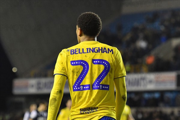 LONDON, ENGLAND - FEBRUARY 26TH Jude Bellingham of Birmingham during the Sky Bet Championship match between Millwall and Birmingham City at The Den, London on Wednesday 26th February 2020. (Credit: Ivan Yordanov | MI News)Photograph may only be used for newspaper and/or magazine editorial purposes, license required for commercial use Credit: MI News & Sport /Alamy Live News