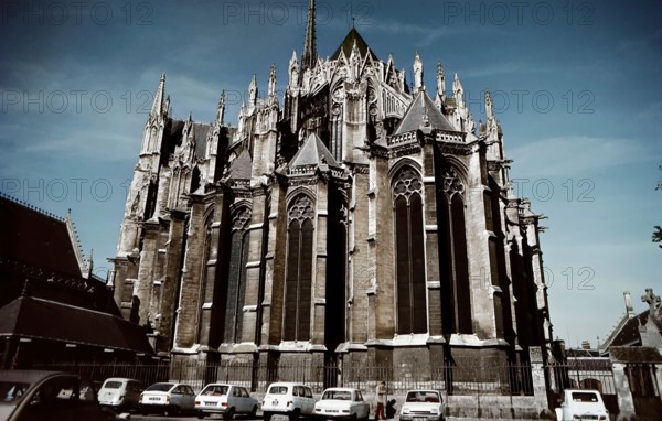 Notre-Dame d'Amiens Cathedral pictured in 1974