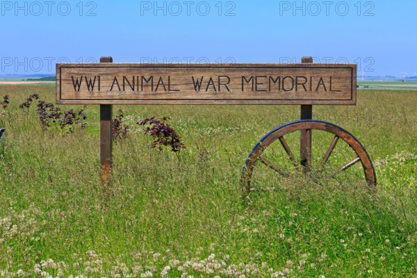 WWI Animal War Memorial at Pozieres (Somme), France