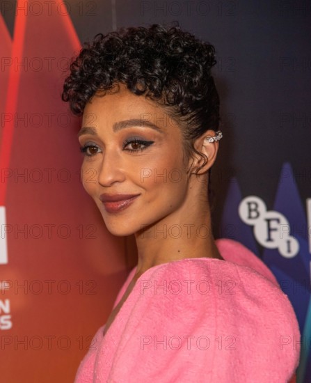 London, UK.    Ruth Negga   at   the   Passing   European Premiere at the Curzon Mayfair, BFI London Film Festival.  Royal Festival Hall. 8th October 2021. Ref:LMK386-S3008-101021 Gary Mitchell/Landmark Media  .