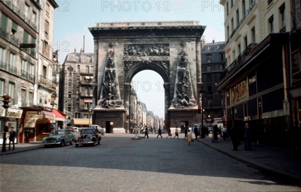 Paris, Porte St Denis, historisches Foto // Paris, Porte St Denis, Historic Photo