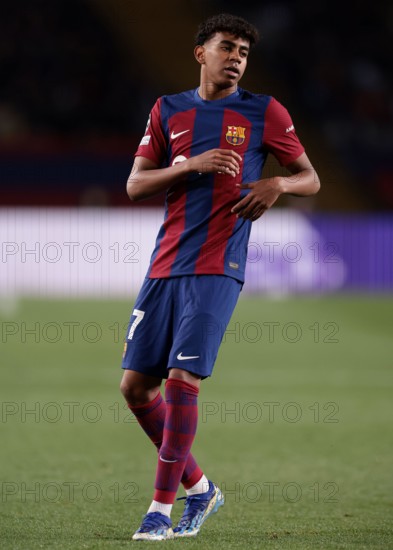 Barcelona, Spain. 12th Mar, 2024. Lamine Yamal of FC Barcelona during the UEFA Champions League match at Estadi Olimpic Lluis Companys, Barcelona. Picture credit should read: Jonathan Moscrop/Sportimage Credit: Sportimage Ltd/Alamy Live News