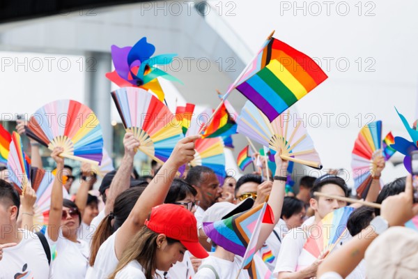 Bangkok Pride Festival 2024 Parade of LGBTQIAN people at Siam Center MBK in concept Celebration Of Love Pride Month, 1 June 2024, Bangkok, Thailand.