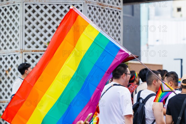 Bangkok Pride Festival 2024 Parade of LGBTQIAN people at Siam Center MBK in concept Celebration Of Love Pride Month, 1 June 2024, Bangkok, Thailand.