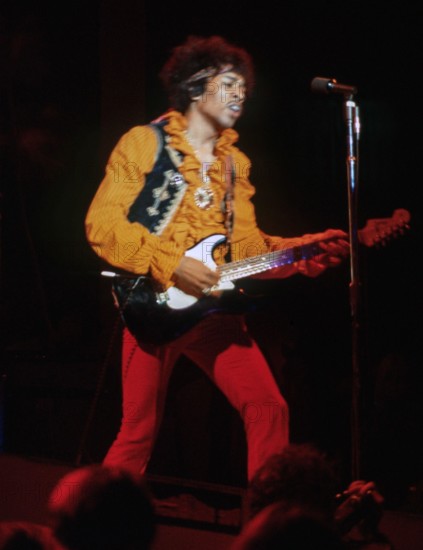 June 17, 1967, Monterey, California, USA: The Monterey International Pop Music Festival was a three-day concert event held June 16 to June 18, 1967 at the Monterey County Fairgrounds in Monterey.. . The festival is remembered for the first major American appearances by The Jimi Hendrix Experience, The Who and Ravi Shankar, the first large-scale public performance of Janis Joplin and the introduction of Otis Redding.. . Hendrix' use of extremely high volumes, the feedback this produced, and the combination of the two along with his dive-bombing use of the vibrato bar on his guitar, produced sou