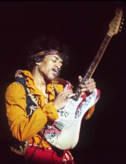 June 17, 1967, Monterey, California, USA: The Monterey International Pop Music Festival was a three-day concert event held June 16 to June 18, 1967 at the Monterey County Fairgrounds in Monterey.. . The festival is remembered for the first major American appearances by The Jimi Hendrix Experience, The Who and Ravi Shankar, the first large-scale public performance of Janis Joplin and the introduction of Otis Redding.. . Hendrix' use of extremely high volumes, the feedback this produced, and the combination of the two along with his dive-bombing use of the vibrato bar on his guitar, produced sou