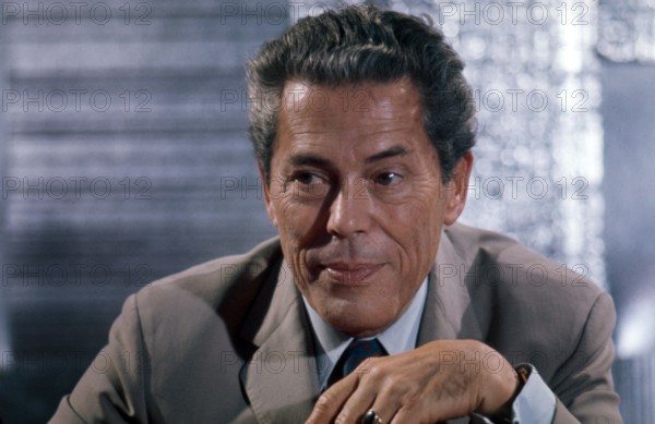 Der französische Biochemiker und Nobelpreisträger Jacques Monod in einem Porträt. Er war bekannt für seine Arbeiten zur Genregulation. Deutschland, 1971