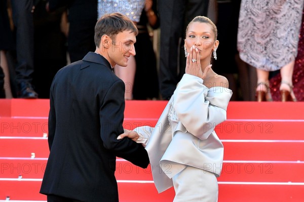 Anwar Hadid and Bella Hadid attend the "Garance" screening during the 79th annual Cannes Film Festival at Palais des Festivals on May 17, 2026 in Cannes, France