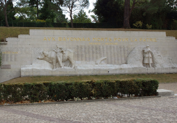 War Memorial Monument Bayonne Aquitaine Southwest France Atlantic Pyrenees department  Pyrénées Atlantiques département Europe