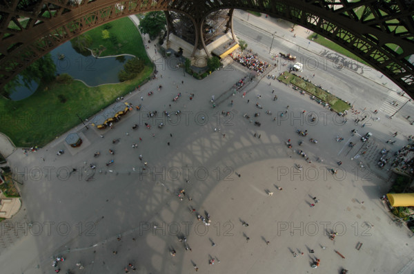 Downward view from Eiffel Tower
