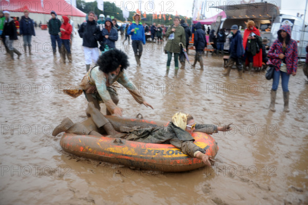 Fancy Dress Festival goers at Bestival Music Festival Isle of Wight 2008