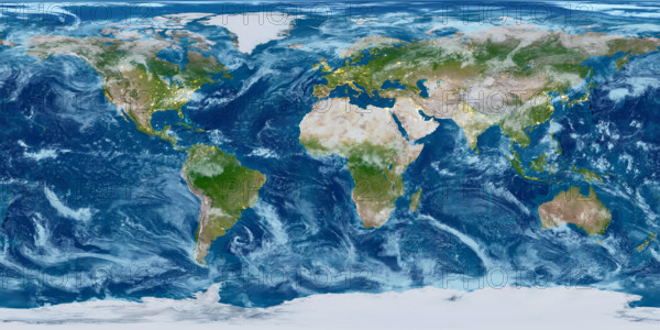 Geography world map. Modified toned with city lights