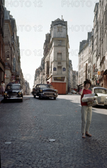 Paris, Rue de Clery, historisches Foto von 1962