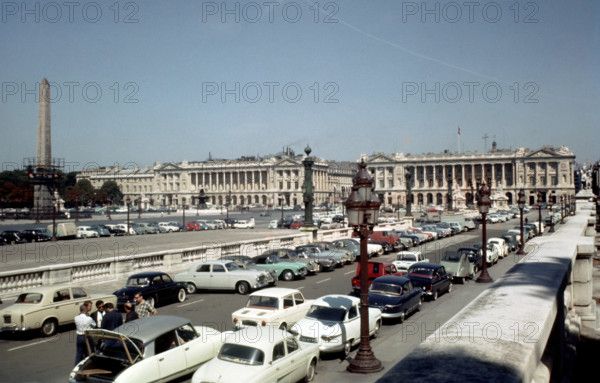 Paris, Place de la Concorde, historisches Foto von 1962