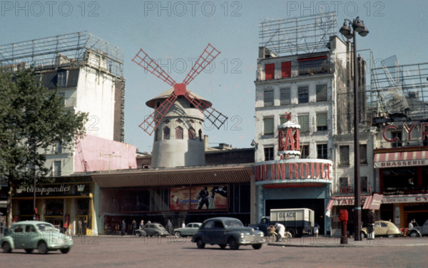 Paris, Moulin Rouge, historisches Foto von 1962