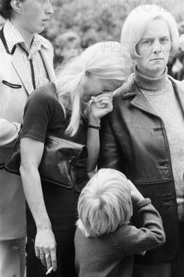 Elvis Presley Memorial Service, held at Christ Church in Cockfosters, North London, Thursday 18th August 1977.