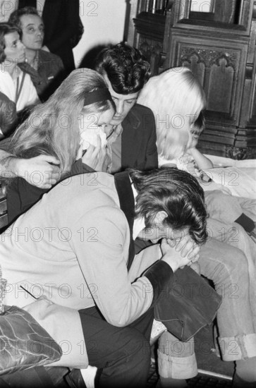 Elvis Presley Memorial Service, held at Christ Church in Cockfosters, North London, Thursday 18th August 1977.