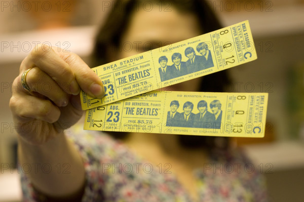 Unused tickets for The Beatles' concert at Shea Stadium, New York City, on August 23rd, 1966.