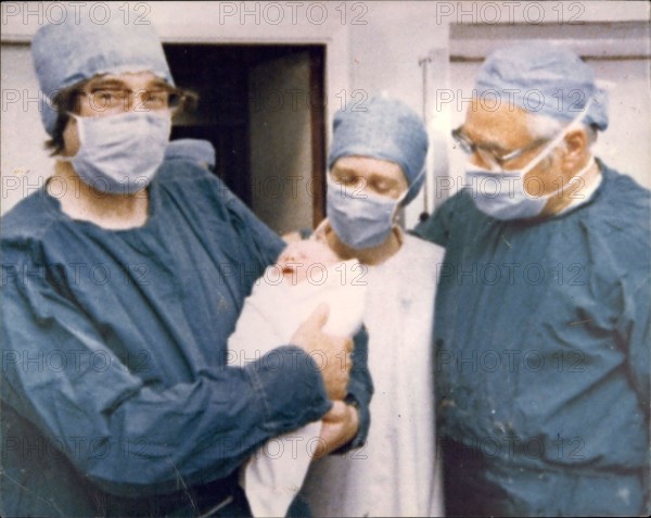 1978 - The World's First Test Tube Baby: At 23.47 Bst on July 1978 a unique baby was born in Britain-the result of a test tube fertilization. Louise Joy Brown, the 5 lb 12 oz daughter of Mr. & Mrs. Brown of Bristol, was delivered safely by caesarian section by Patrick Steptoe Esq. Frocs Frcog, Honorary Consultant Gynaecologist at the Oldham General Hospital near Manchester. He was assisted by Dr. John Webster MB ChB MRCOG, by Dr. Finlay Campbell, Anaesthetist Theatre, Sister Astel and Sister Marshall. Dr. Hilson Consultant Paediatricial. Also present at the birth was Dr. Robert Edwards the Cam