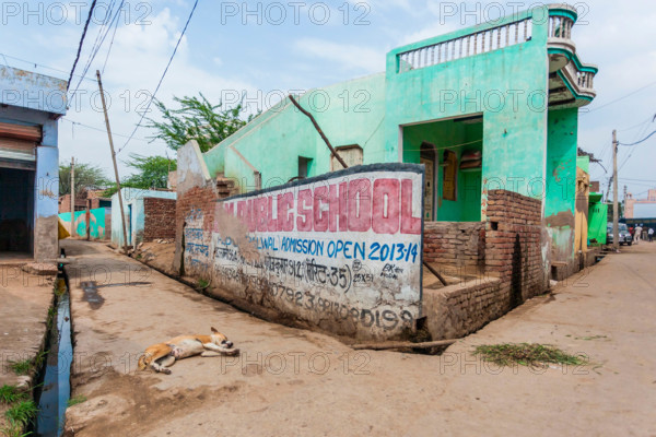 Asia, India, Uttar Pradesh, Nandgaon, the public school of  the village