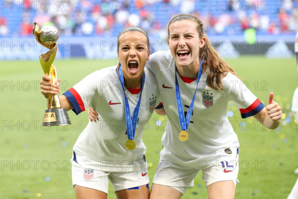 Lyon, France. 07th July, 2019. Players the United States during match against the Netherlands game valid for the Final of the Women 's Soccer World Cup in Lyon in France this Sunday, 07. Credit: Brazil Photo Press/Alamy Live News