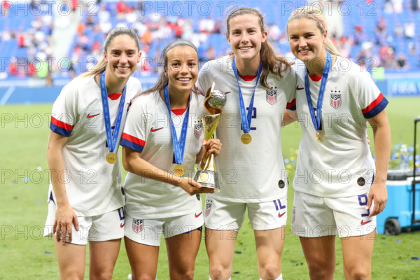 Lyon, France. 07th July, 2019. Players the United States during match against the Netherlands game valid for the Final of the Women 's Soccer World Cup in Lyon in France this Sunday, 07. Credit: Brazil Photo Press/Alamy Live News