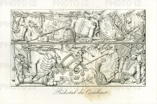 Colonne Vendôme : relief ornant le piédestal côté ouest