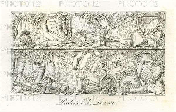 Colonne Vendôme : relief ornant le piédestal côté est