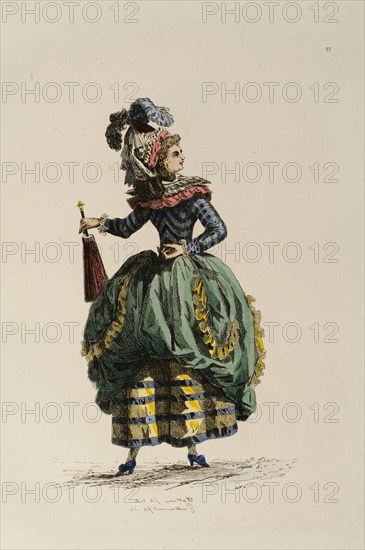 Woman in the fashion of the 18th century