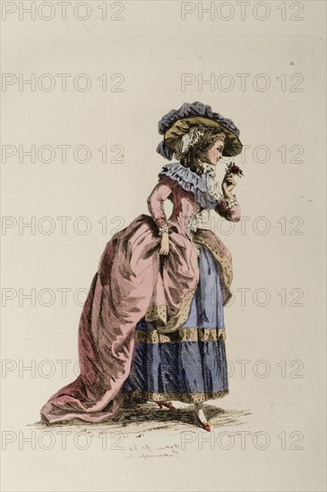 Woman in the fashion of the 18th century