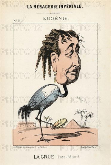 Eugénie de Montijo. Caricature