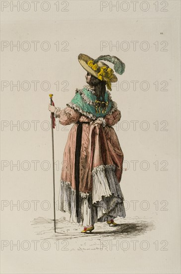 Woman in the fashion of the 18th century