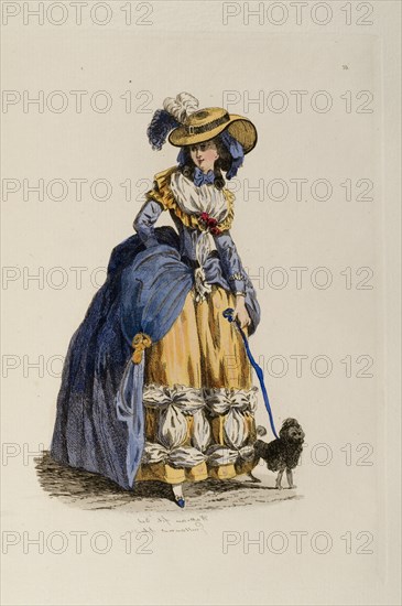 Woman in the fashion of the 18th century