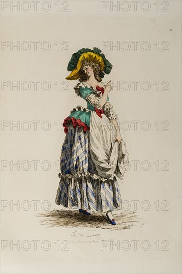 Woman in the fashion of the 18th century