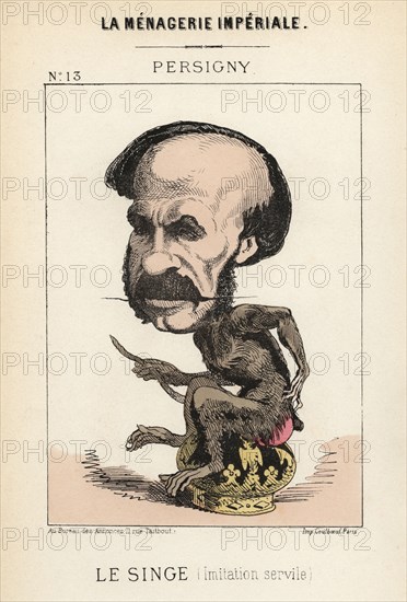Jean Gilbert Victor Fialin, Duc de Persigny. Caricature